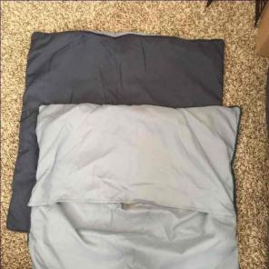 Blue euro shams