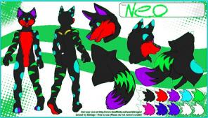 Neo full body reference sheet