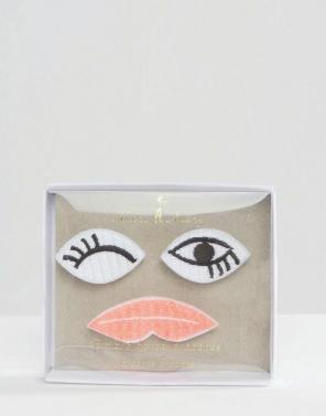 Meri Meri Eyes & Lips Brooch Set