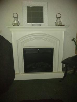 White electric fire place ..