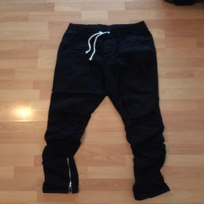 Black H&M Drop Crotch Pants