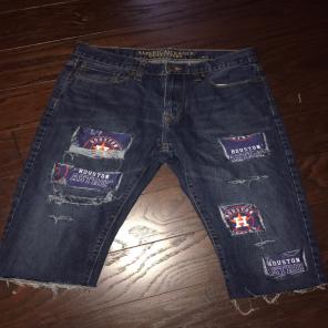 Custom Houston Astros Men's Distressed