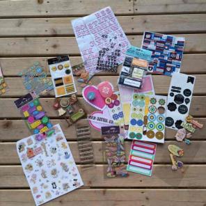 Scrapbooking sticker lot