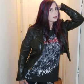 Vintage leather biker jacket