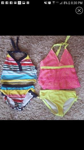 Set of two girls swimsuits