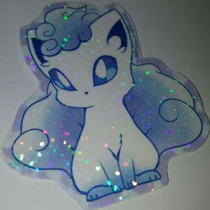 Alola Vulpix Pokemon sparkle sticker