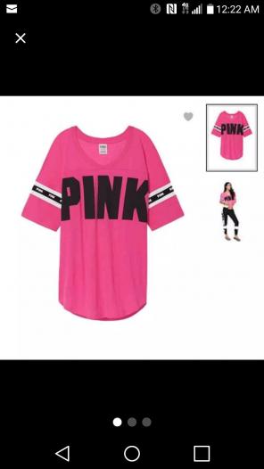 VS Pink Boyfriend Jersey Pink on fleek L