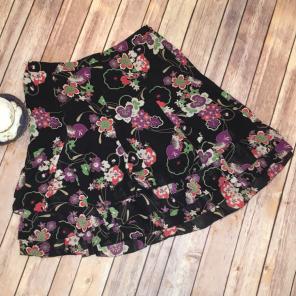 Floral Print Tiered Skirt