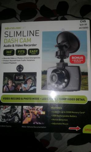 Slim line dash cam