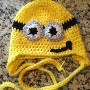 MINION CROCHETED CHILDRENS CAP