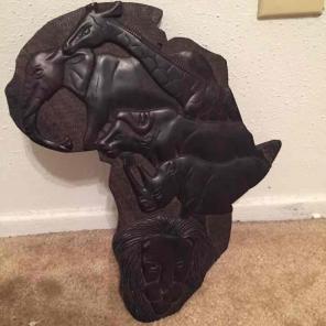Hand carved African wall art