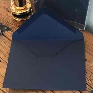 4 3/8 x 5 3/4" Navy Matte Envelopes: 25