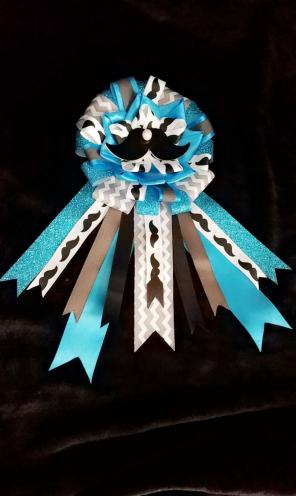 Baby boy mustache themed corsage /Mum