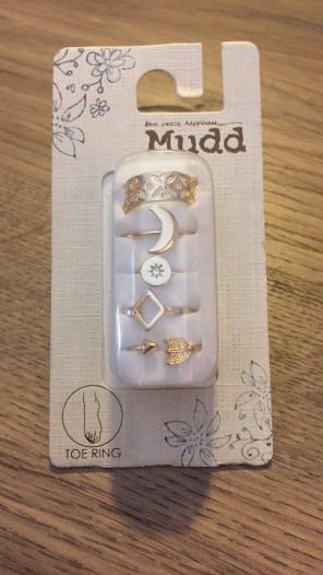 Set Of 5 Toe Rings