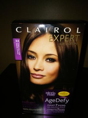 Clairol expert darkest brown hair dye