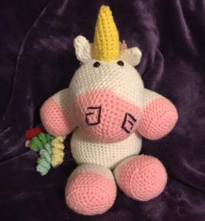 Crochet Fluffy Unicorn
