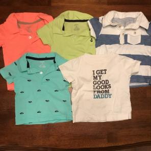 Short Sleeved Shirts - Size 9 Months.