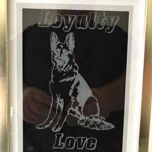 Handmade glass etching