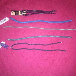 NEW set of blue bead beads