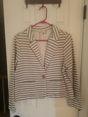 Women's Cotton Striped Blazer