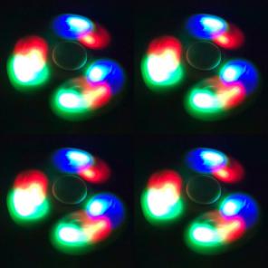 10-Qty LED Lights Up Fidget Spinners