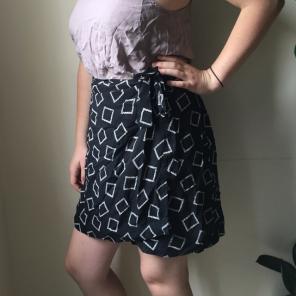 Vintage High Waisted Pattern Wrap Skirt