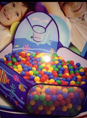 New Ball Pit Playpen Basketball Hoop