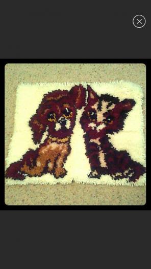 Completed Dog And Cat Latchhook