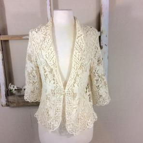 Hazel For Anthropologie Crochet Shrug