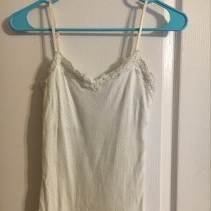 American Eagle White Cotton Tank
