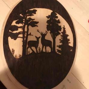 Oval wood burning