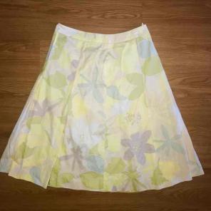 Tablets floral 100% cotton pleated skirt