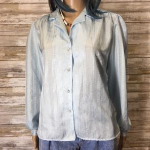 Vintage Blue Rhapsody Longsleeve Blouse