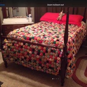 Antique Yo Yo Quilt/Coverlet