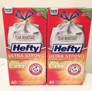 80 Hefty Trash Bags Citrus