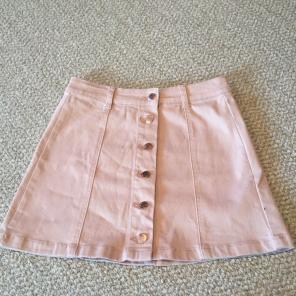 Pale Pink Denim Skirt