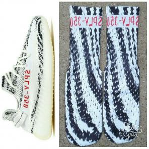 Zebra Yezzy socks