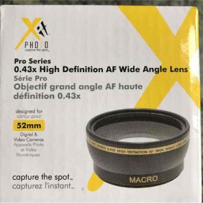 High Def .43 AF wide angle lens