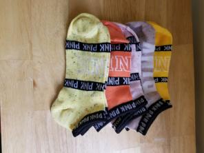 5 PAIRS OF PINK SOCKS FREE SHIPPING