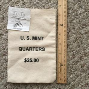 Empty Canvas Coin Bag US Mint