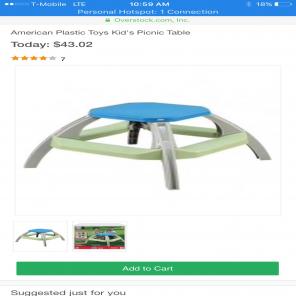 Brand New Kids Picnic Table
