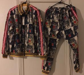 Gucci Tiger Print Sweat Suit