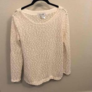 Forever 21 ivory sweater with gold