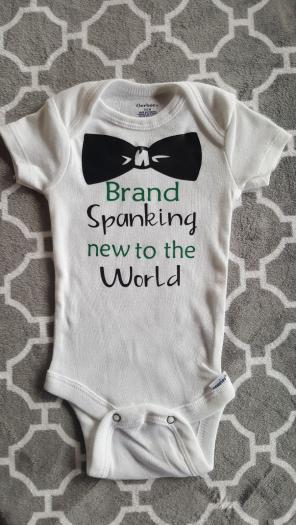 Handmade 0-3 month onesie