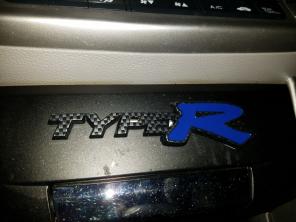 Type R blue and carbon fiber EMBLEM