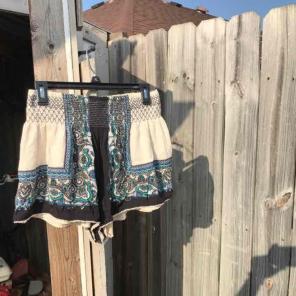 High waisted printed shorts
