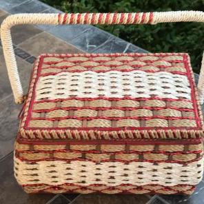 Vintage Mid Century Dritz Sewing Basket