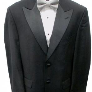 Black with black pinstripe tuxedo SZ 42s