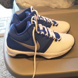 Nike pro 5 blue and white