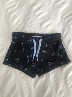 Navy Palm Tree Speedo